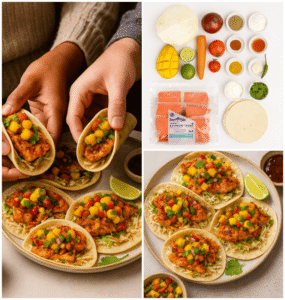 South Africa Rainbow Trout Tacos with Salsa and Lime