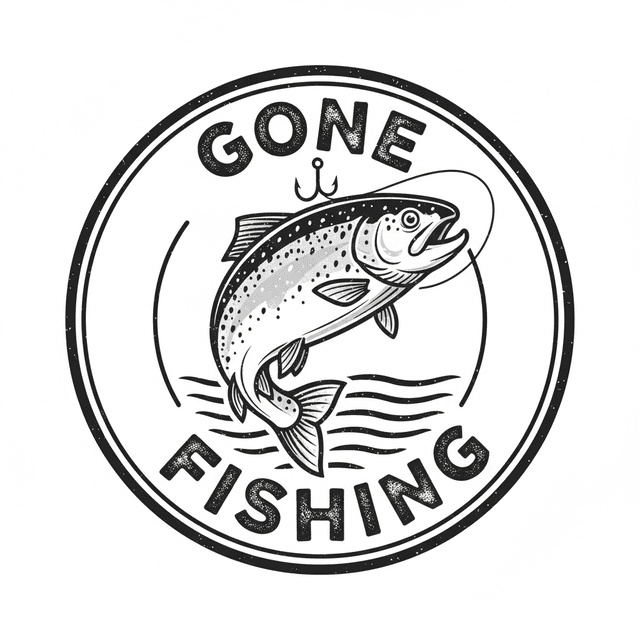 Gone Fishing Logo. Placeholder for when there is no product image available